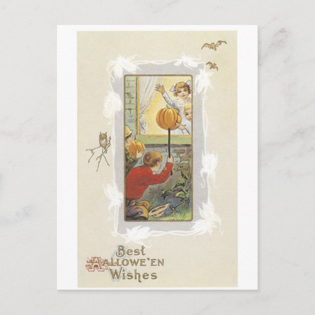 Old-fashioned Halloween Postcard (Front)