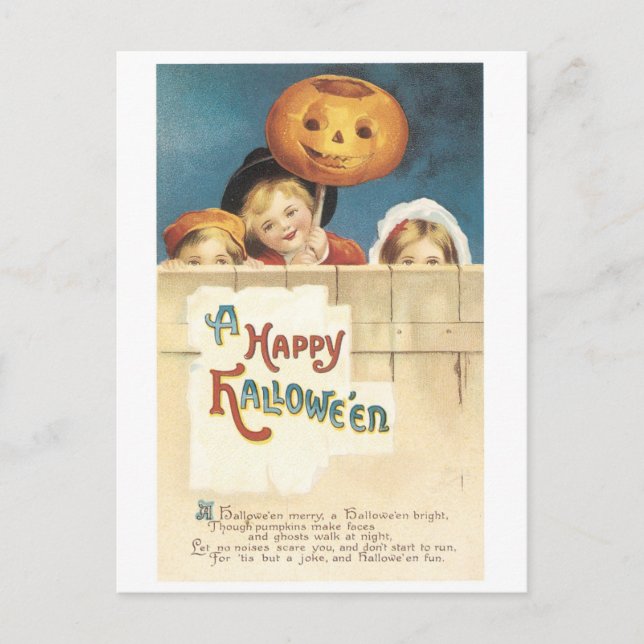 Old-fashioned Halloween Postcard (Front)