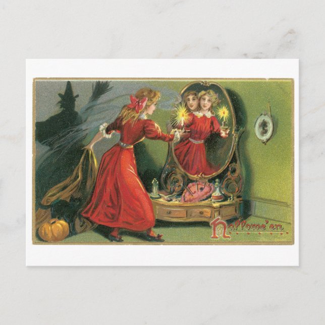 Old-fashioned Halloween Postcard (Front)