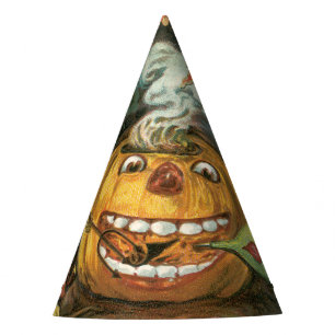 Old-fashioned Halloween, Pumpkin & Devils Party Hat