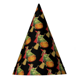 Old-fashioned Halloween, Witch girl Party Hat