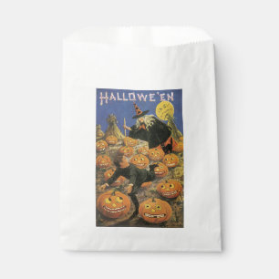 Old-fashioned Halloween, Witch & Pumpkins Favour Bag