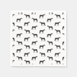 Old Fashioned Horse Pattern CUSTOM BG COLOR Napkin