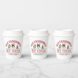 Old Fashioned hot cocoa Christmas party Paper Cups