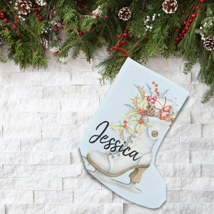 Old Fashioned Ice Skate Personalized Stocking