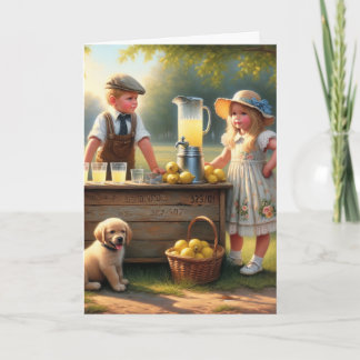 Old-Fashioned Lemonade Stand Have a Good Summer Card