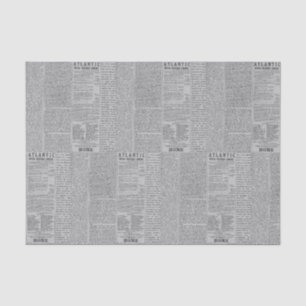 Old Fashioned Newspaper Tissue Paper