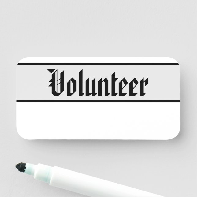 Old Fashioned, Nostalgic "Volunteer" Name Tag (In Situ)