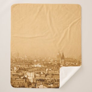 Old-fashioned paris franceparis, aged, ancient, an sherpa blanket