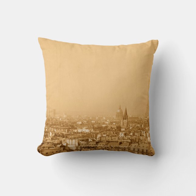 Old-fashioned paris franceparis, aged, ancient, an throw pillow (Front)