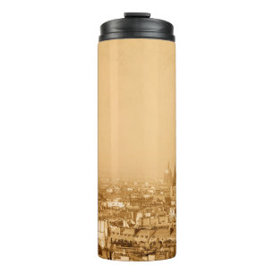 Old-fashioned paris franceparis, aged, ancient thermal tumbler
