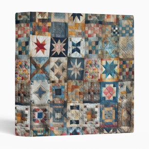Old-fashioned Patchwork Quilt Design Binder