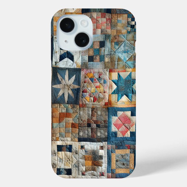 Old-fashioned Patchwork Quilt Design Case-Mate iPhone Case (Back)