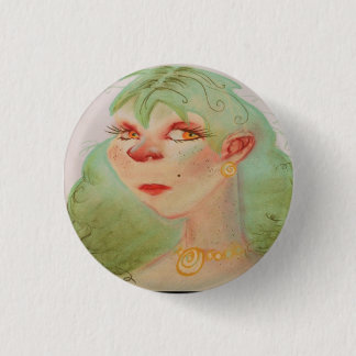Old-fashioned Pin-up Girl 1950s Vintage 1 Inch Round Button