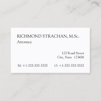 Old Fashioned Professional Business Card