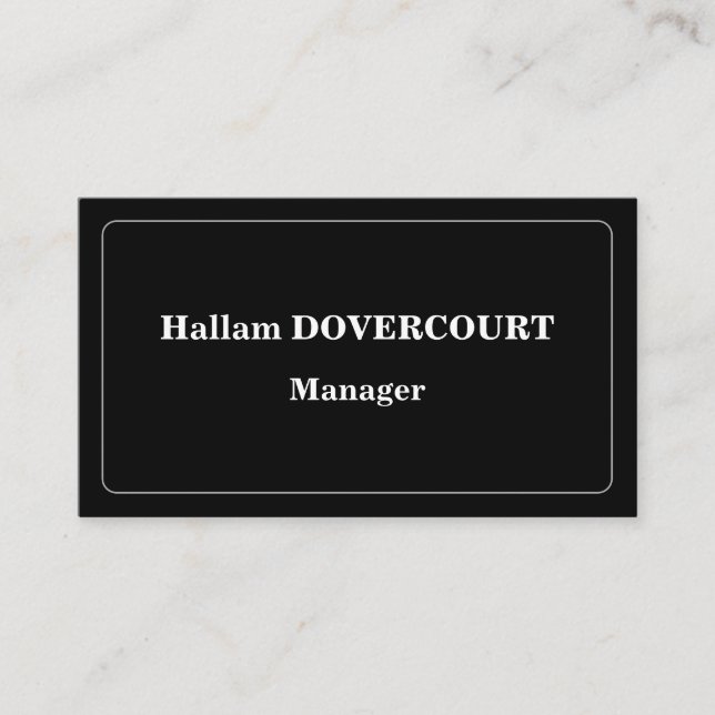 Old Fashioned Professional Profile Card (Front)