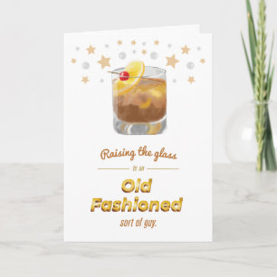 “Old Fashioned” Punny Whiskey Birthday Card