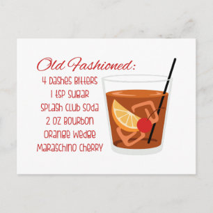 Old Fashioned Recipe Postcard