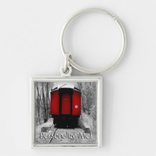 Old Fashioned Red Steam Train Keychain