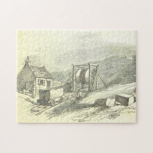 Old Fashioned Rock Quarry Scene Puzzle