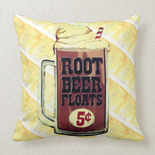 Old Fashioned Root Beer Float Pillow