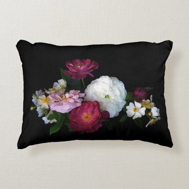 Old Fashioned Roses Accent Pillow (Front)