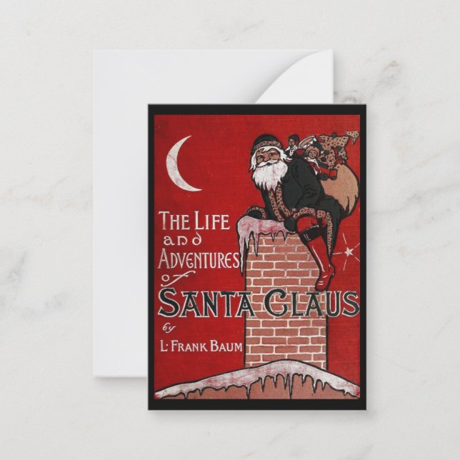 Old Fashioned Santa | Blank Flat Card (Front)