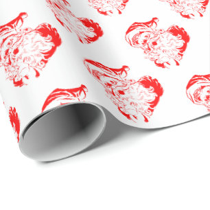 Old Fashioned Santa Christmas Wrapping Paper