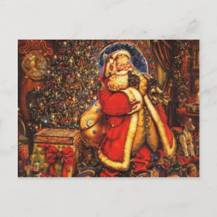 Old Fashioned Santa Claus Holiday Postcard