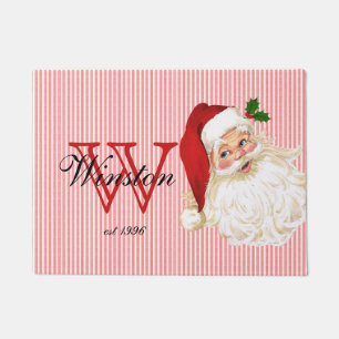 Old Fashioned Santa Claus Monogram Doormat