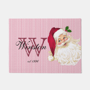 Old Fashioned Santa Claus Monogram Doormat