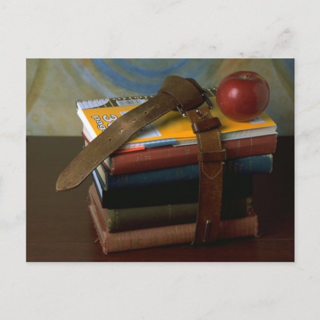 Old Fashioned School Books Postcard (Front)