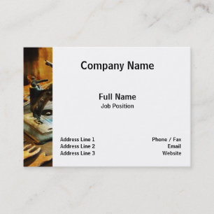 Old-Fashioned Sewing Machine Business Card