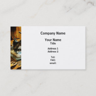 Old-Fashioned Sewing Machine Business Card