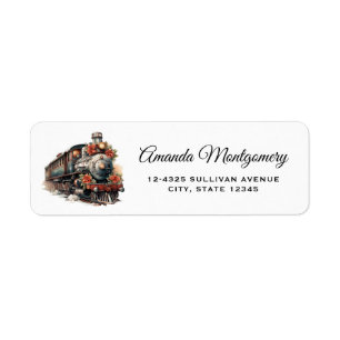Old-Fashioned Steam Train Retro Christmas