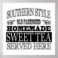 Old Fashioned Sweet Tea Vintage Look Advertising