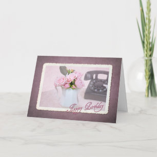 Old-fashioned Telephone Birthday Card
