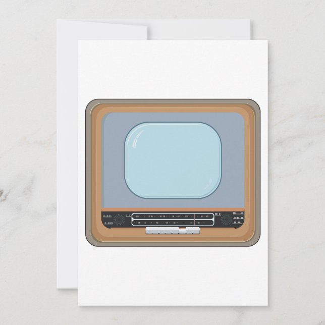 Old Fashioned Television Invitation (Front)
