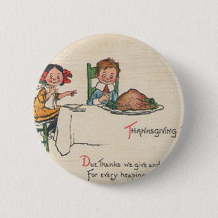 old fashioned thanksgiving 2 inch round button