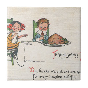 old fashioned thanksgiving tile