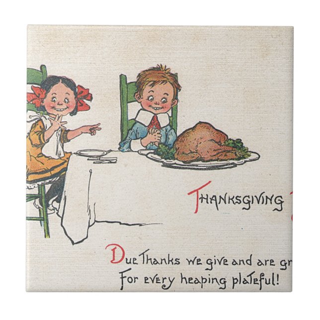 old fashioned thanksgiving tile (Front)