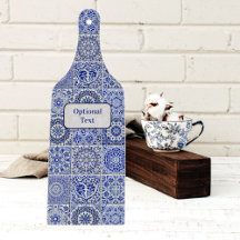 Old Fashioned Tiles - Blue and White - own text