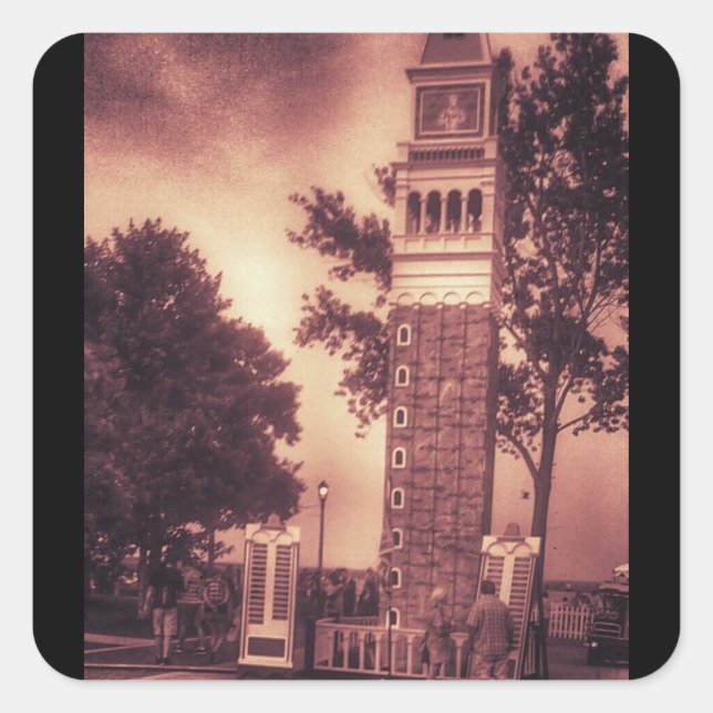 OLD FASHIONED TOWER SQUARE STICKER (Front)