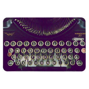 old fashioned typewriter magnet
