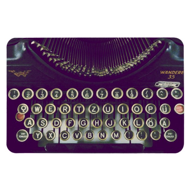 old fashioned typewriter magnet (Horizontal)