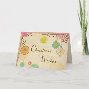 Old Fashioned Typography Christmas Greeting Card