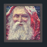 Old-fashioned Victorian Saint Nicholas Gift Box<br><div class="desc">This gorgeous design features a colourful Victorian Santa,  smiling out through the snow. Perfect for a Christmas stocking stuffer!</div>