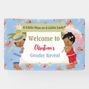 Old Fashioned Victorian Summer Gender Reveal  Banner