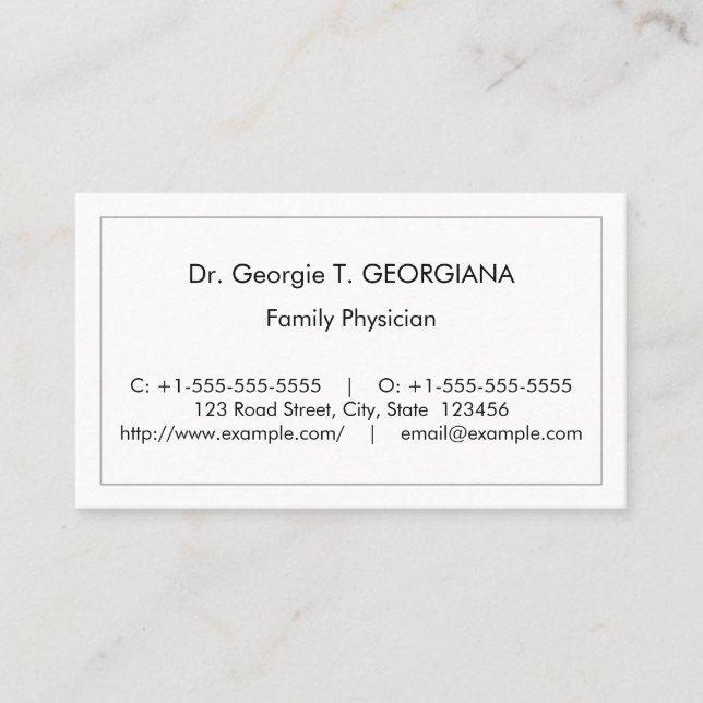 Old Fashioned, Vintage Business Card (Front)