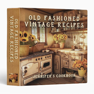 Old Fashioned Vintage Recipes Binder